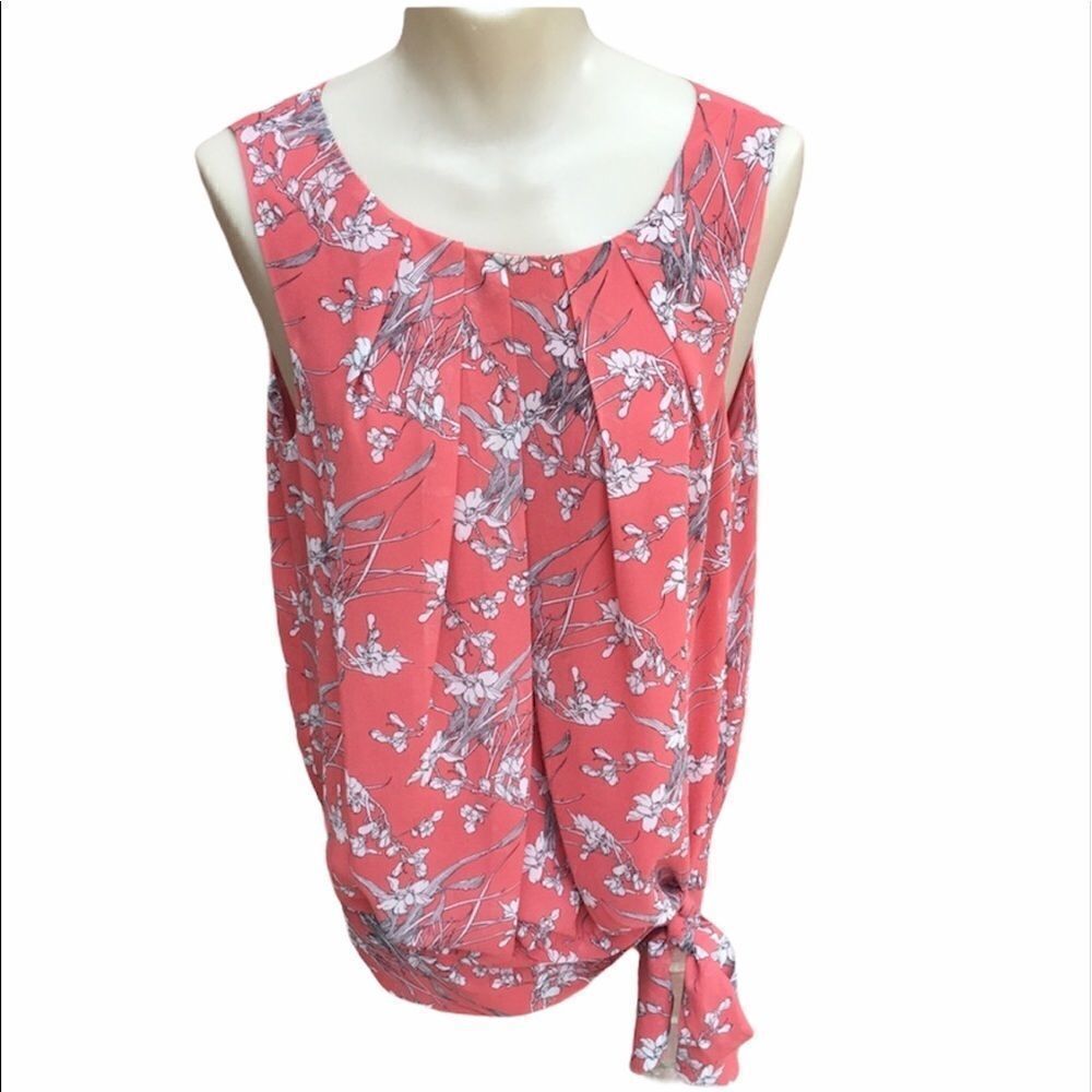 MSSP Max Studio Sleeveless Tie Blouson Top